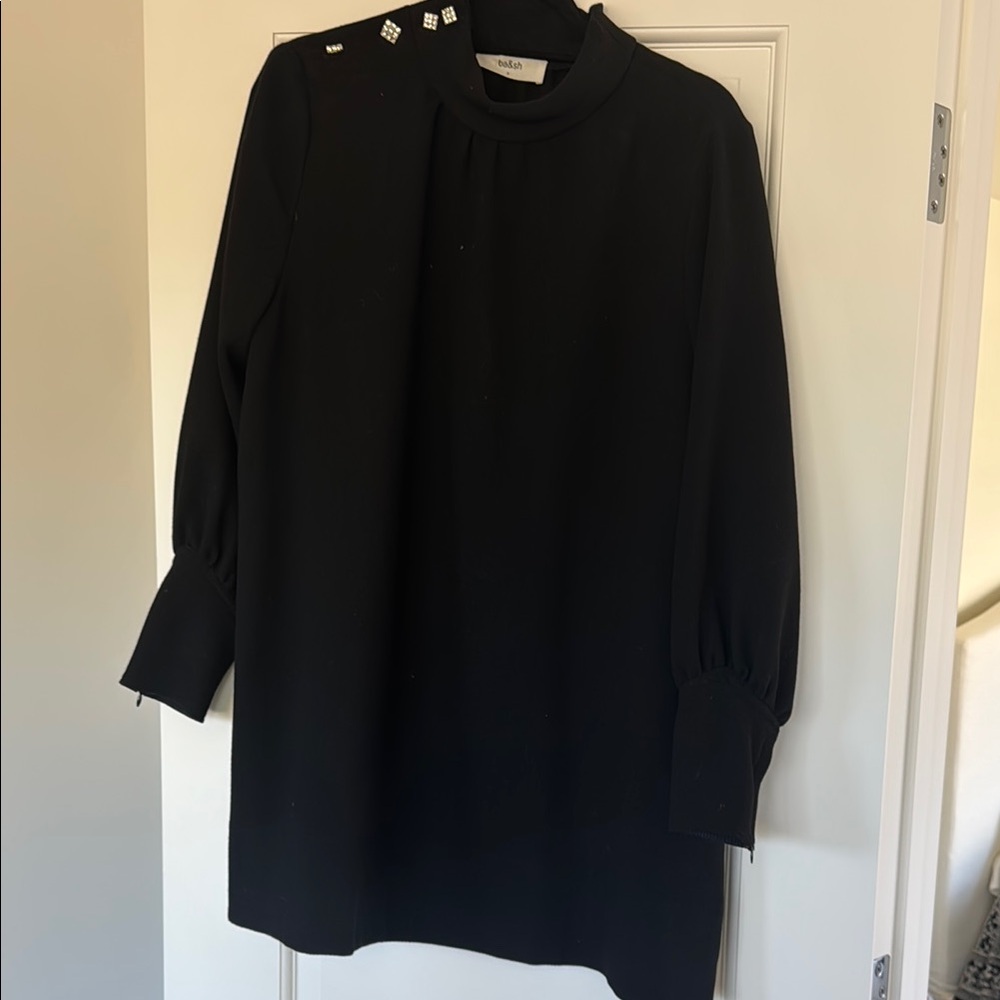 ba&sh Black Mini Dress with Studded Details